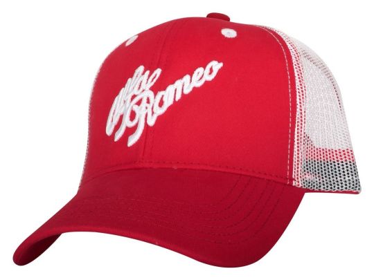 Genuine Mopar Vintage Style Cap Red With White Alfa Romeo Script Logo