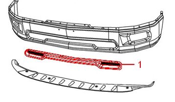 Genuine Mopar Tow Hook Panel Pre-Cut