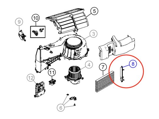 Genuine Mopar A/C Filter Access Door