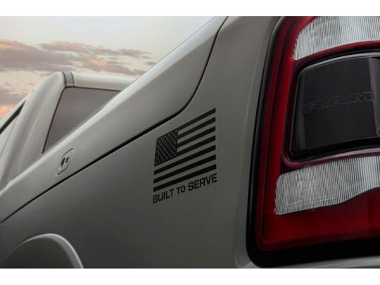 Genuine Mopar Bedside Graphics - American Flag / Built To Serve Edition - Left Side