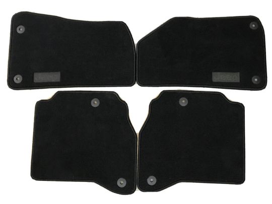 Genuine Mopar Floor Mats Set Of Four Black With Jeep Logo