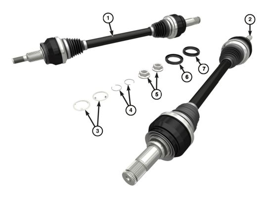 Genuine Mopar Performance Direct Connection SRT Hellcat Redeye Demon 41 Spline Half Shafts Package