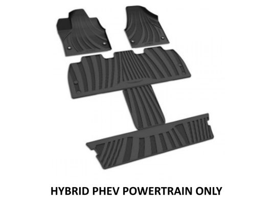 Genuine Mopar Rubber Floor Mats For First Second And Third Rows Black With Chrysler Logo For Hybrid PHEV