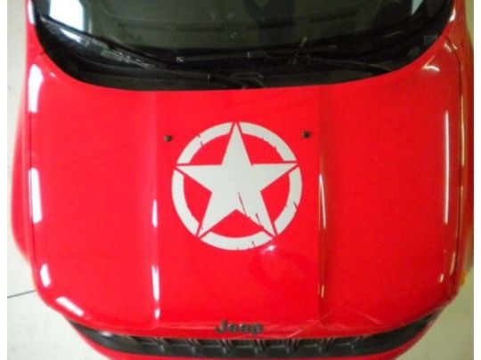 Genuine Mopar Hood Decal US Army Star White