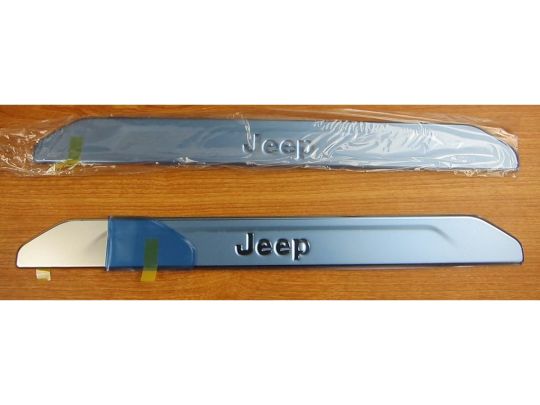 Genuine Mopar Door Sill Guards Kit Of Two For Front Doors Stainless Steel With Jeep Logo