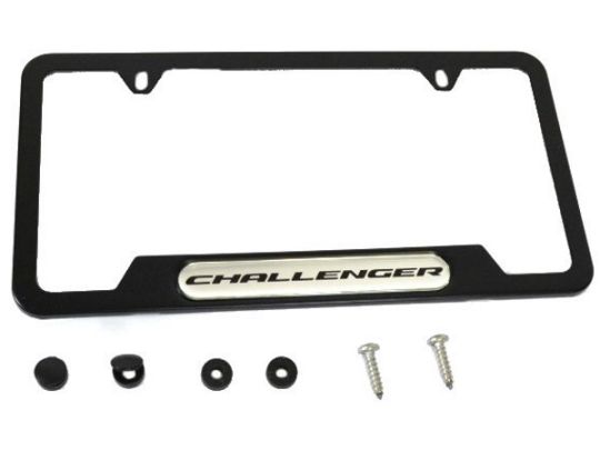 Genuine Mopar Plate Frame Black W/ Challenger Logo