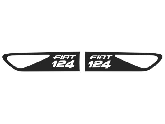 Genuine Mopar Decal Fender 124 Logo Gray