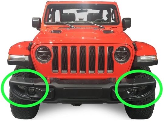 Genuine Mopar Bumper Front Rubicon End Caps