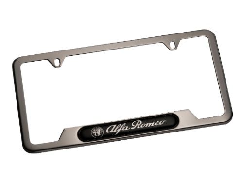 Genuine Mopar License Plate Frame - Polished With Alfa Romeo Logo