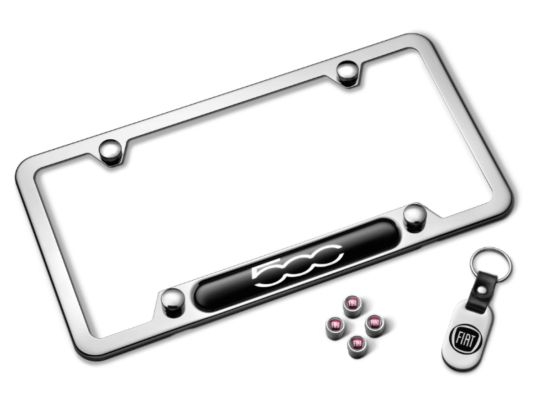 Genuine Mopar License Plate Frame Gift Set Chrome With 500 Logo