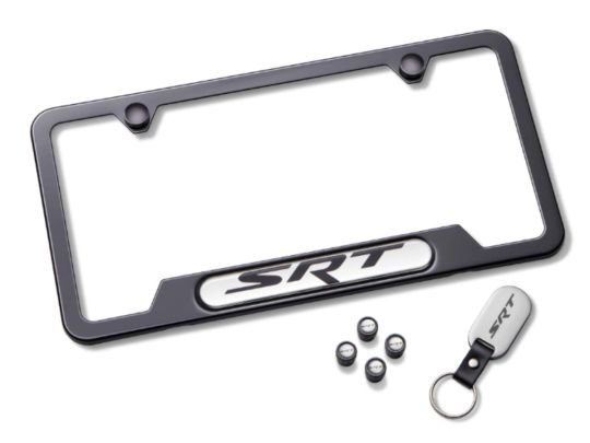 Genuine Mopar License Plate Frame Gift Set - SRT Black