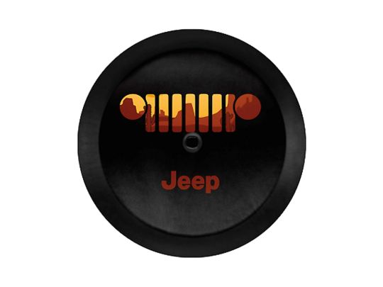 Genuine Mopar Spare Tire Cover - Jeep Grille Logo 3 Color