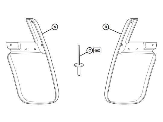 Genuine Mopar Splash Guards For 4XE PHEV Front