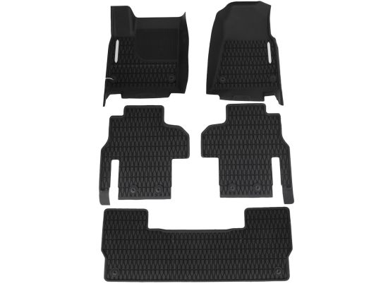 Genuine Mopar All Weather Rubber Floor Mats For First Second Third Rows Grand Wagoneer Logo