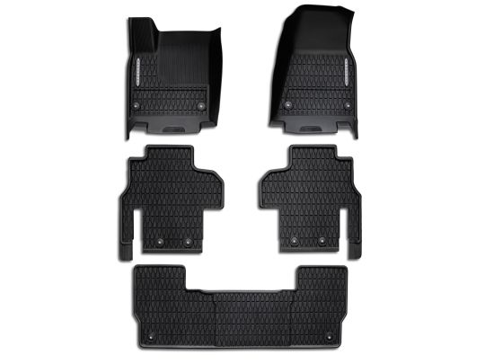 Genuine Mopar All Weather Rubber Floor Mats For First Second Third Rows Wagoneer Logo