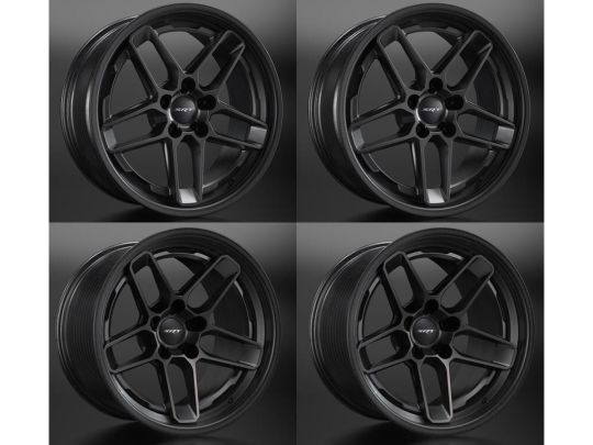 Genuine Mopar Performance Direct Connection Kit Of Four D170 Carbon Fiber Wheels 18x8 Front And 17x11 Rear With TPMS Center Caps And Lug Nuts