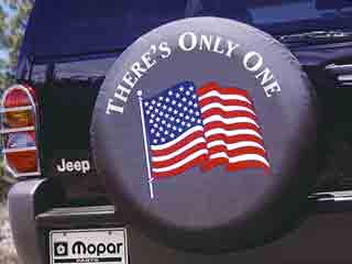 Genuine Mopar Spare Tire Cover Cloth American Flag Logo