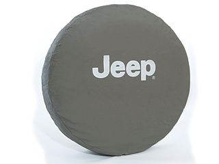 Genuine Mopar Spare Tire Cover Cloth Gray Jeep Logo