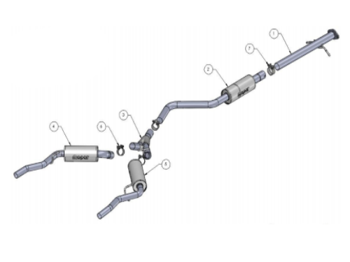 Genuine Mopar Performance Cat Back Exhaust System 2.4L